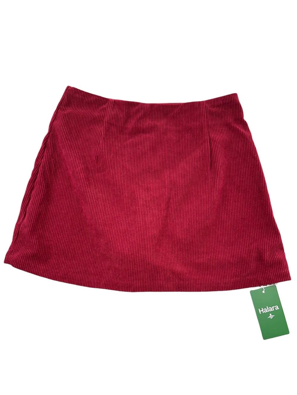 Halara Corduroy Skort Deep Wine Red Dark Academia Autumn